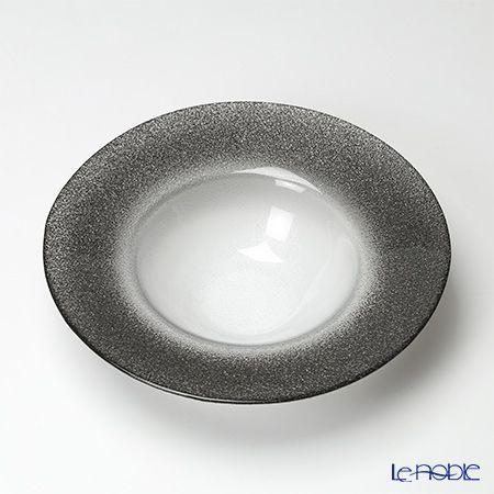 Vetro Felice ヴェトロ フェリーチェ グリッター リムボウル 19.5cm ダークグレイ...