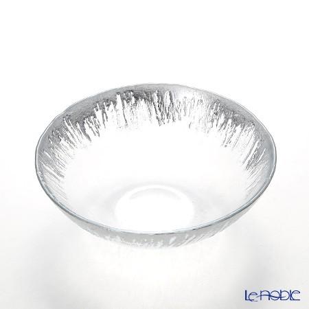 Vetro Felice ヴェトロ フェリーチェ フラッシュ ボウル 17cm クリア＆シルバー