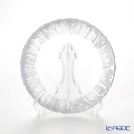 Vetro Felice ヴェトロ フェリーチェ フラッシュ プレート 21.5cm クリア＆シルバ...