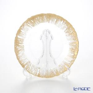 IVV イタリア製 ガラスプレート 皿 HELIX(ヘリックス) 31cm ゴールド