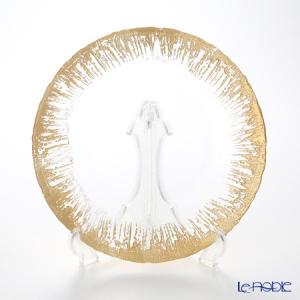 IVV イタリア製 ガラスプレート 皿 HELIX(ヘリックス) 31cm ゴールド