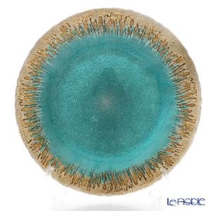 IVV イタリア製 ガラスプレート 皿 HELIX(ヘリックス) 31cm ゴールド