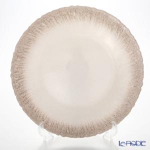 IVV イタリア製 ガラスプレート 皿 HELIX ヘリックス 31cm シルバー