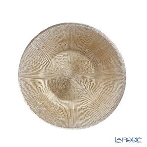 IVV イタリア製 ガラスプレート 皿 HELIX ヘリックス 31cm シルバー