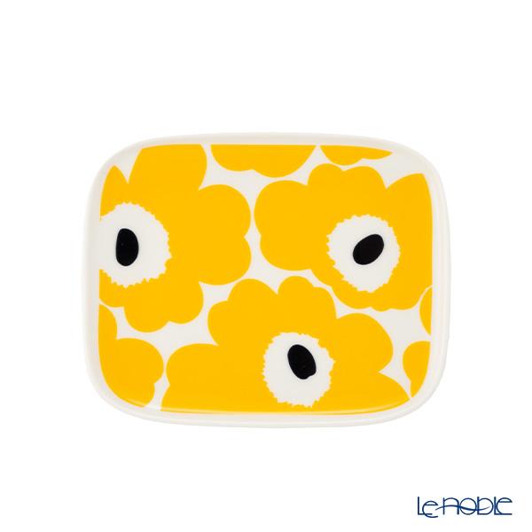 マリメッコ(marimekko) Unikko ウニッコ プレート 15×12cm ホワイト×イエロ...