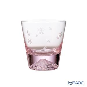 田島硝子 富士山グラス 桜切子 紅白ペア ロッ...の詳細画像1