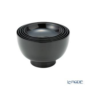 日本製 山中漆器 木質 5ッ組応量椀 本朱 応量器 ※食洗器不可 : 虹八