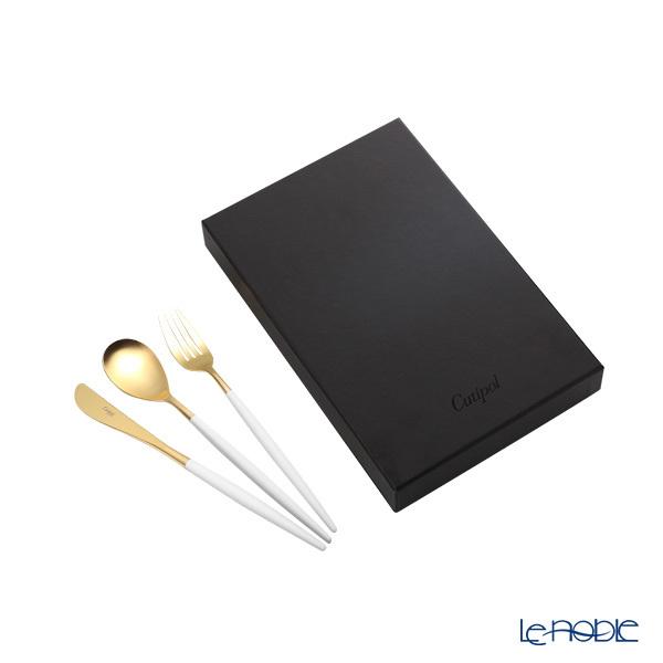 正規販売代理店 クチポール ミオ MIO ホワイト／ゴールド テーブル3点セット マット仕上げ  お...