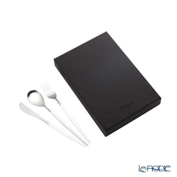 正規販売代理店 クチポール ミオ MIO ホワイト／シルバー テーブル3点セット マット仕上げ  お...