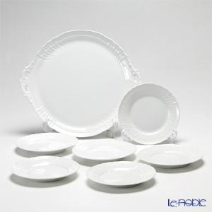 美品 リチャードジノリ ベッキオホワイト 20cm 6枚セット VECCHIO GINORI ジノリ1735／リチャード ジノリ ベッキオホワイト