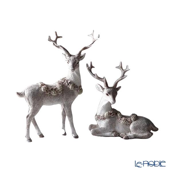 ハルモニア クリスマスオブジェ ウインターフォレスト ディア(トナカイ)ペア A2 立ち＆座り HM...