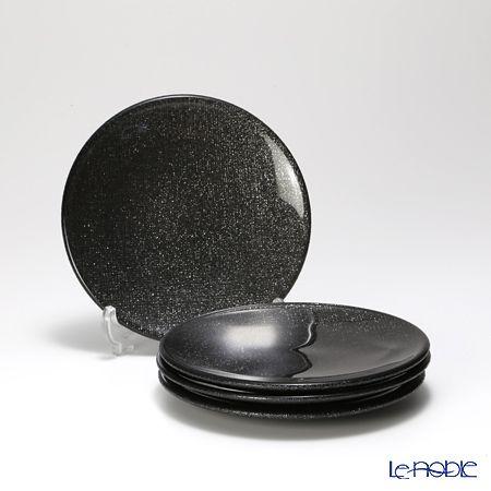 Vetro Felice ヴェトロ フェリーチェ グリッター プレート 14cm ダークグレイ 4枚...