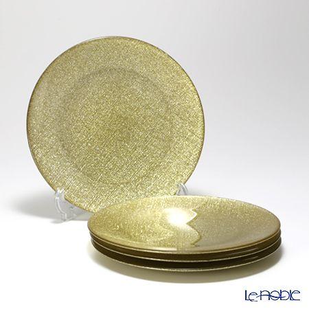 Vetro Felice ヴェトロ フェリーチェ グリッター プレート 21cm ニューゴールド 4...