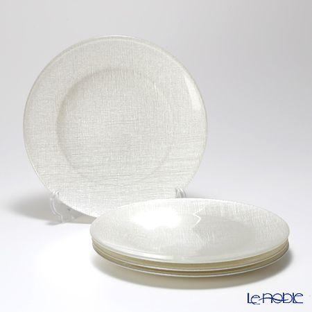 Vetro Felice ヴェトロ フェリーチェ グリッター プレート 21cm ホワイト 4枚セッ...