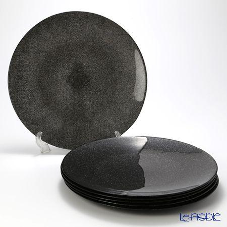 Vetro Felice ヴェトロ フェリーチェ グリッター プレート 35cm ダークグレイ 6枚...
