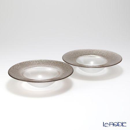 Vetro Felice ヴェトロ フェリーチェ グリッター リムボウル 19.5cm ジンジャー＆...