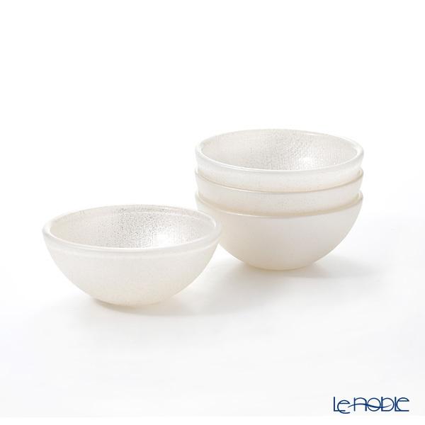 Vetro Felice ヴェトロ フェリーチェ グリッター ミニボウル 9cm ホワイト 4個セッ...