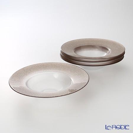 Vetro Felice ヴェトロ フェリーチェ グリッター リムボウル 26cm ジンジャー＆クリ...