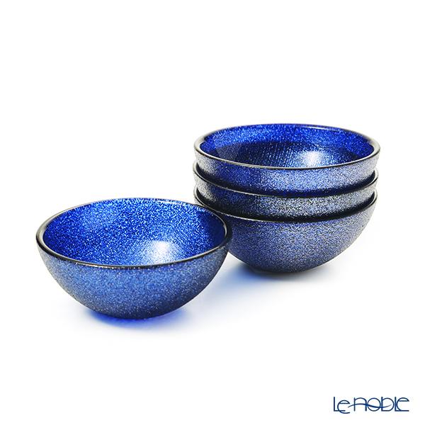 Vetro Felice ヴェトロ フェリーチェ グリッター ミニボウル 9cm ダークブルー 4個...