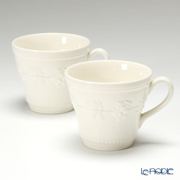 並行輸入品 ウェッジウッド(Wedgwood) フェスティビティ マグ 350ml(アイボリー) ペ...