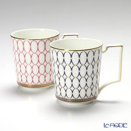 並行輸入品 ウェッジウッド Wedgwood ルネッサンスゴールド マグ 300ml(ブルー＆ピンク...