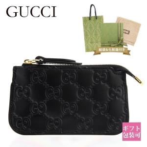 グッチ コインケース メンズ レディース GG ロゴ シグネチャー レザー 小銭入れ ブラック 447964 CWC1G 1000 GUCCI｜le-premier