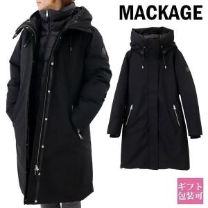 マッカージュ ダウン MACKAGE ダウンコート レディース 正規品 フード付き ロングコート 2in1 フロントダウンライナー ブラック SHILOH-NF｜le-premier