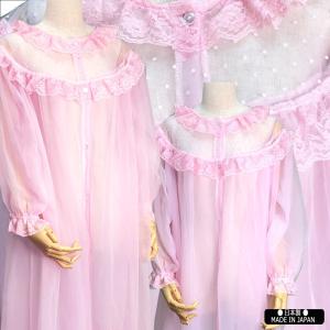 ネグリジェ 通販 前開 2重 シースルー 大きいサイズ 