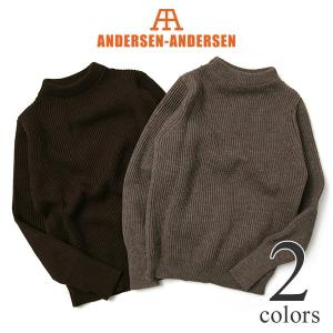 ANDERSEN-ANDERSEN アンデルセンアンデルセン クルーネックセーター THE NAVY CREW NECK [NATURAL COLOR WOOL] AA-1821016