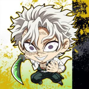 【[箔押し仕様] 鬼滅15-26 不死川実弥 (☆☆☆☆ 極レア) 】 にふぉるめーしょん 鬼滅の刃ディフォルメシールウエハース 其ノ十五
