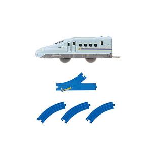 【1.N700系新幹線みずほ・さくら(先頭車+ターンアウトレール(R)1本+曲線レール3本)】つなごうプラレール 10