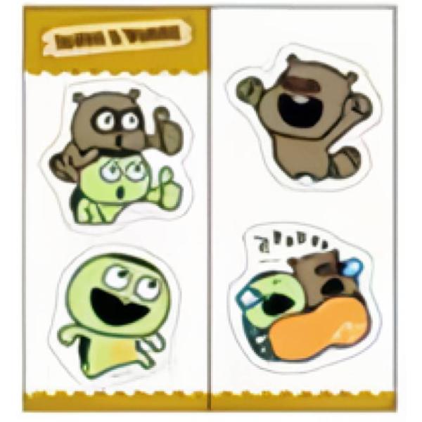 【かっぱとたぬき】 スタジオUG きゃらくたぶるステッカーズ