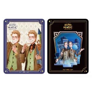 ハリーポッターカード ロン・ウィーズリー＆ハーマイオニー ☆4枚セット 14.ハーマイオニー・グレンジャー＆ロン・ウィーズリー】ハリー