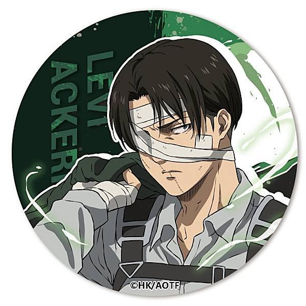 【リヴァイ】AFORCE×DRAGON HORSE 進撃の巨人 缶バッジ