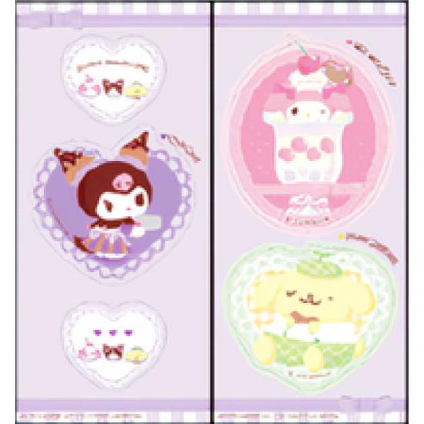 【クロミ＆マイメロ＆ポチャッコ (パフェデザイン) 】 サンリオキャラクターズ きゃらくたぶるステッ...