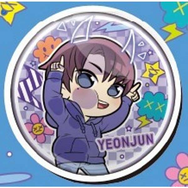 【YEONJUN】ぴた!でふぉめ TOMORROW X TOGETHER CROWN Ver. 缶バ...
