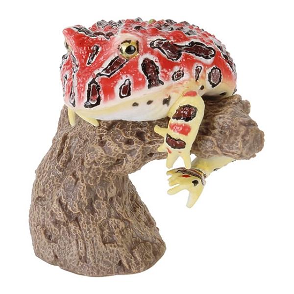 【ツノガエル（レッド）】 いきもの大図鑑 指まきコレクション ツノガエルとアメフクラガエルとバジェッ...