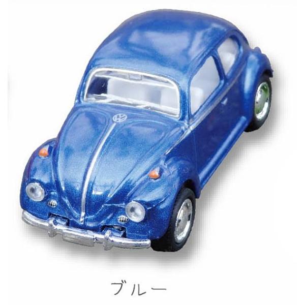 【ブルー】 1/64 Volkswagen Type1 ビートル ダイキャストプルバックミニカー