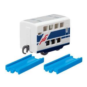 【100系新幹線（中間車）＋直線レール×2】カプセルプラレール 人気者新幹線大集合編