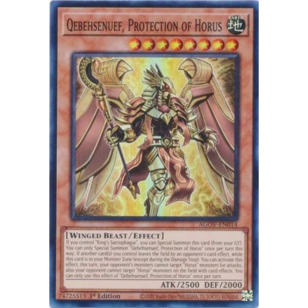 遊戯王 AGOV-EN014 ホルスの加護−ケベンセヌフ Qebehsenuef, Protecti...