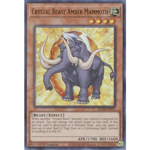 遊戯王 BLCR-EN051 宝玉獣 アンバー・マンモス Crystal Beast Amber M...