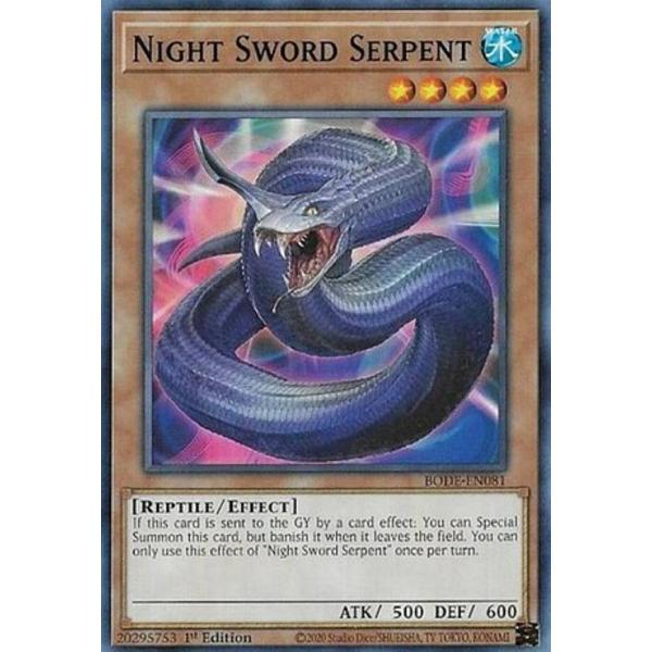 遊戯王 BODE-EN081 Night Sword Serpent (英語版 1st Editio...