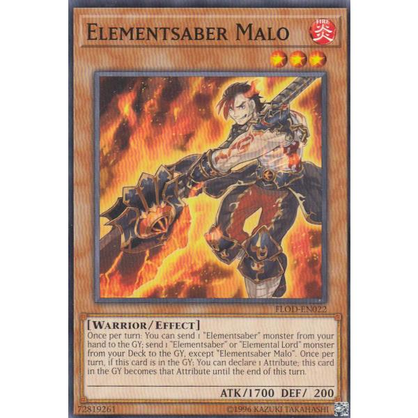 遊戯王 FLOD-EN022 エレメントセイバー・マロー Elementsaber Malo(英語版...