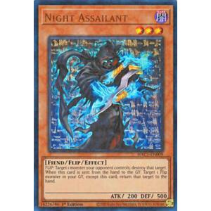 遊戯王 HAC1-EN009 深淵の暗殺者 Night Assailant (英語版 1st Edition ウルトラレア) 【海外品 小傷がある場合もございます】｜lead-netstore