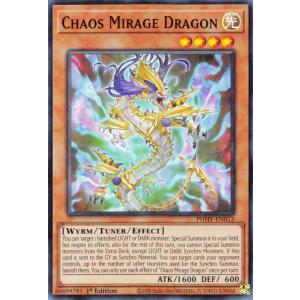 遊戯王 PHHY-EN013 カオス・ミラージュ・ドラゴン Chaos Mirage Dragon (英語版 1st Edition スーパーレア)｜lead-netstore