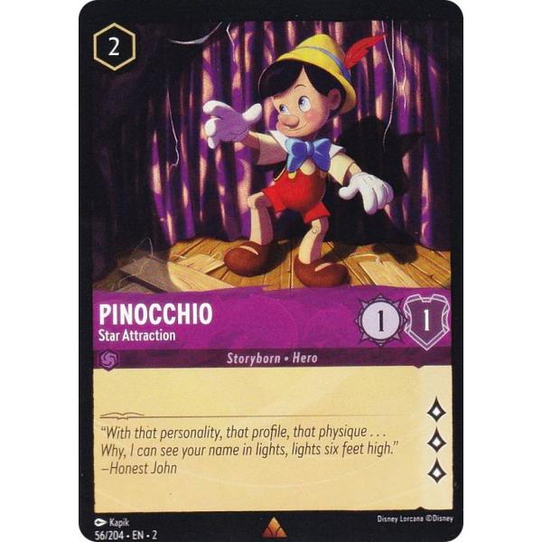 ディズニー ロルカナ 56/204・EN・２ Pinocchio - Star Attraction...