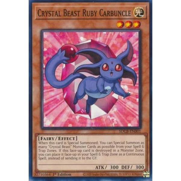 遊戯王 SDCB-EN001 宝玉獣 ルビー・カーバンクル Crystal Beast Ruby C...