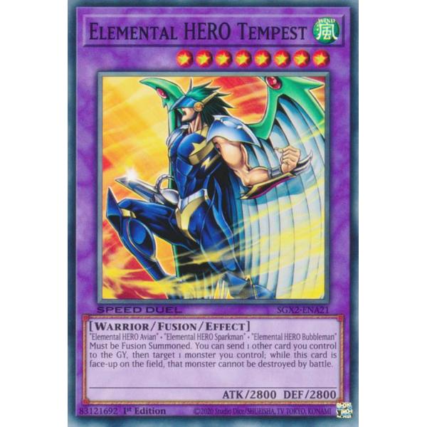 遊戯王 SGX2-ENA21 Ｅ・ＨＥＲＯ テンペスター Elemental HERO Tempes...
