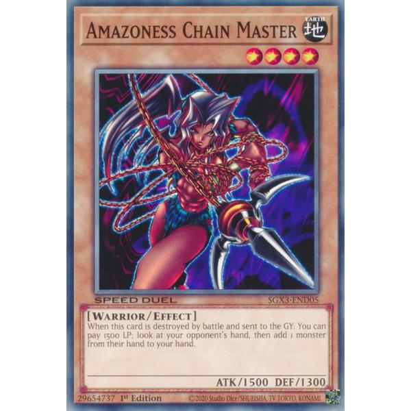 遊戯王 SGX3-END05 アマゾネスの鎖使い Amazoness Chain Master (英...