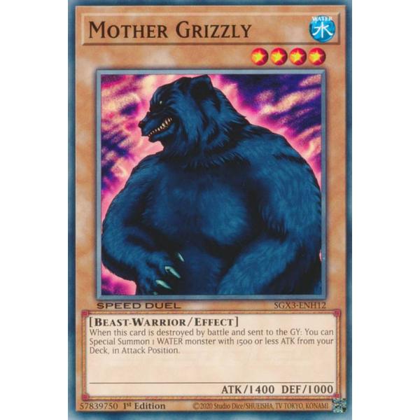 遊戯王 SGX3-ENH12 グリズリーマザー Mother Grizzly (英語版 1st Ed...